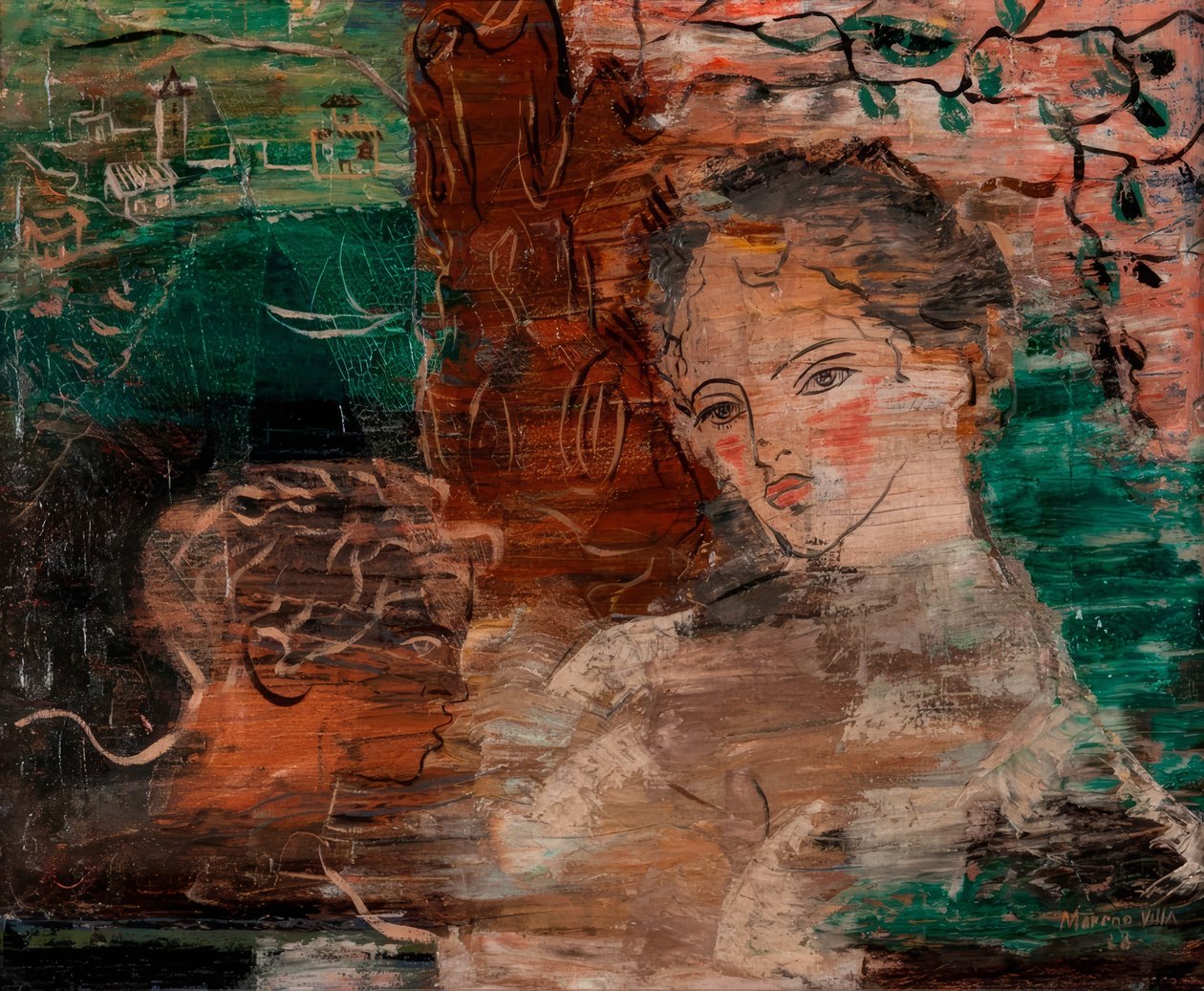 Kaksi hahmoa. Äiti ja lapsi. tekijältä José Moreno Villa