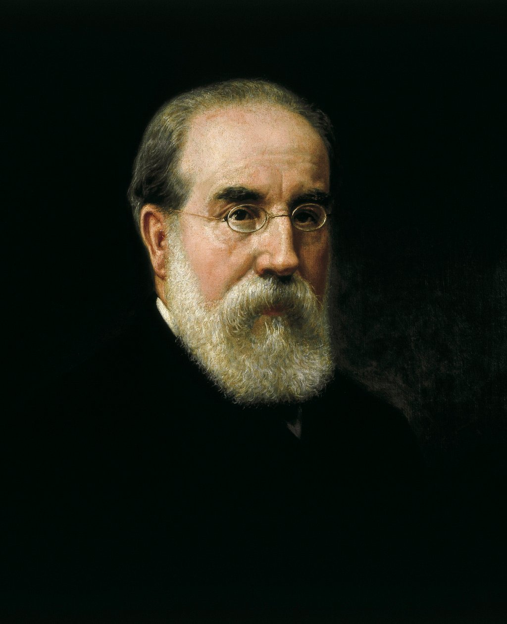 Muotokuva Francisco Pi i Margallista (1824-1901), espanjalainen valtiomies ja kirjailija (1824-1901) tekijältä José Sánchez Pescador