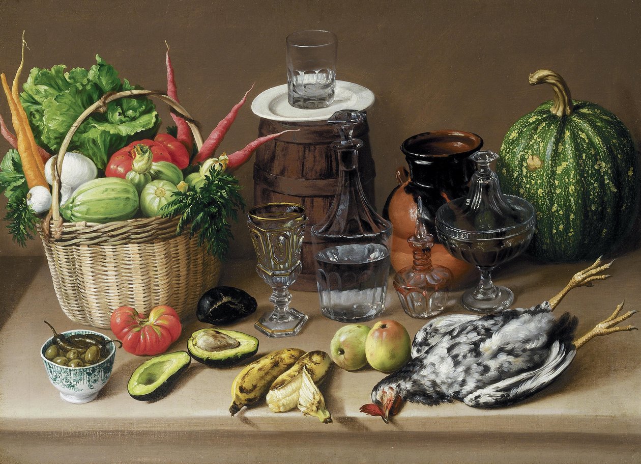 Asetelma, n. 1870 tekijältä Jose Agustin Arrieta