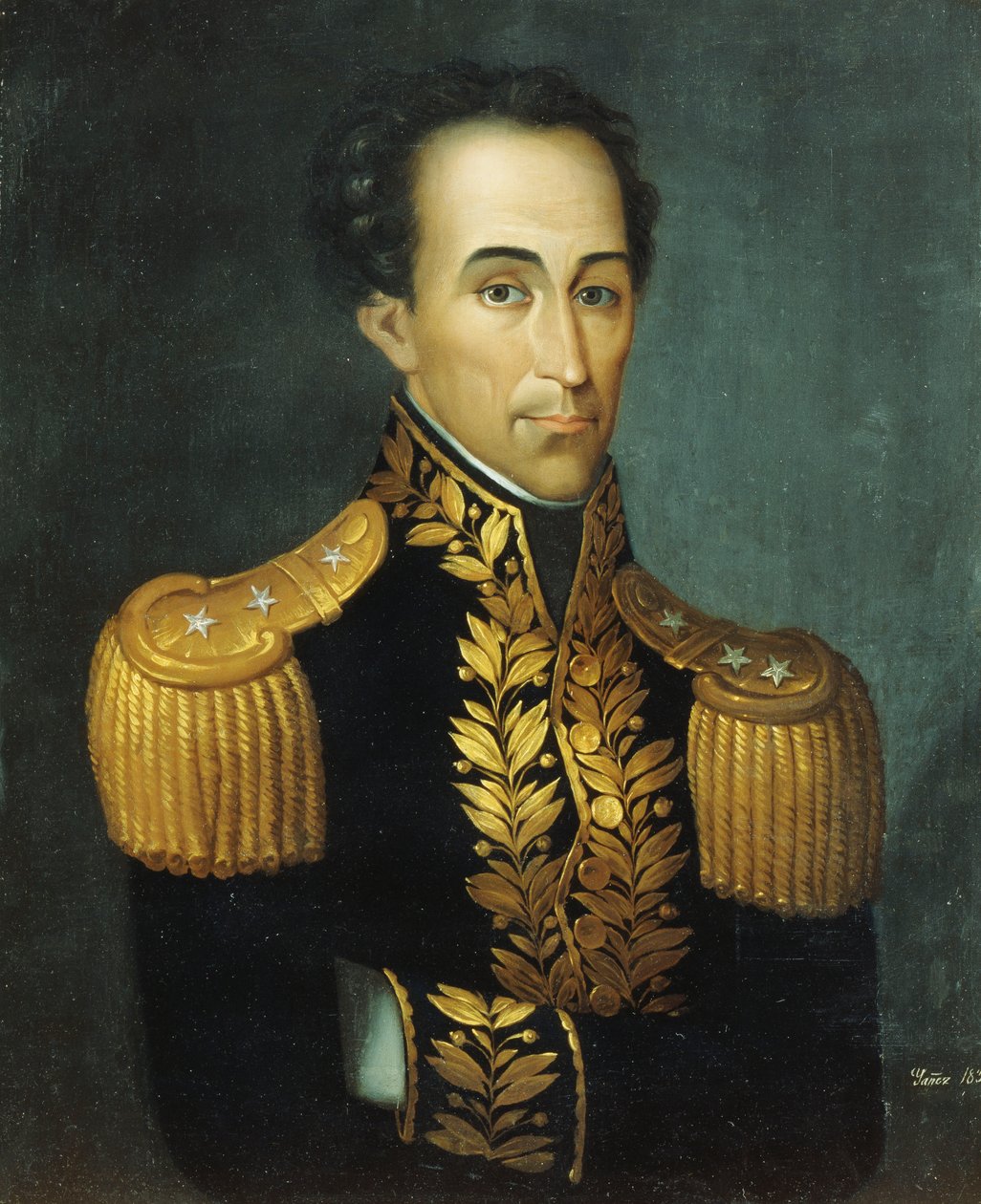 Simon Bolivarin muotokuva, 1831 tekijältä Jose Anselmo Yanez