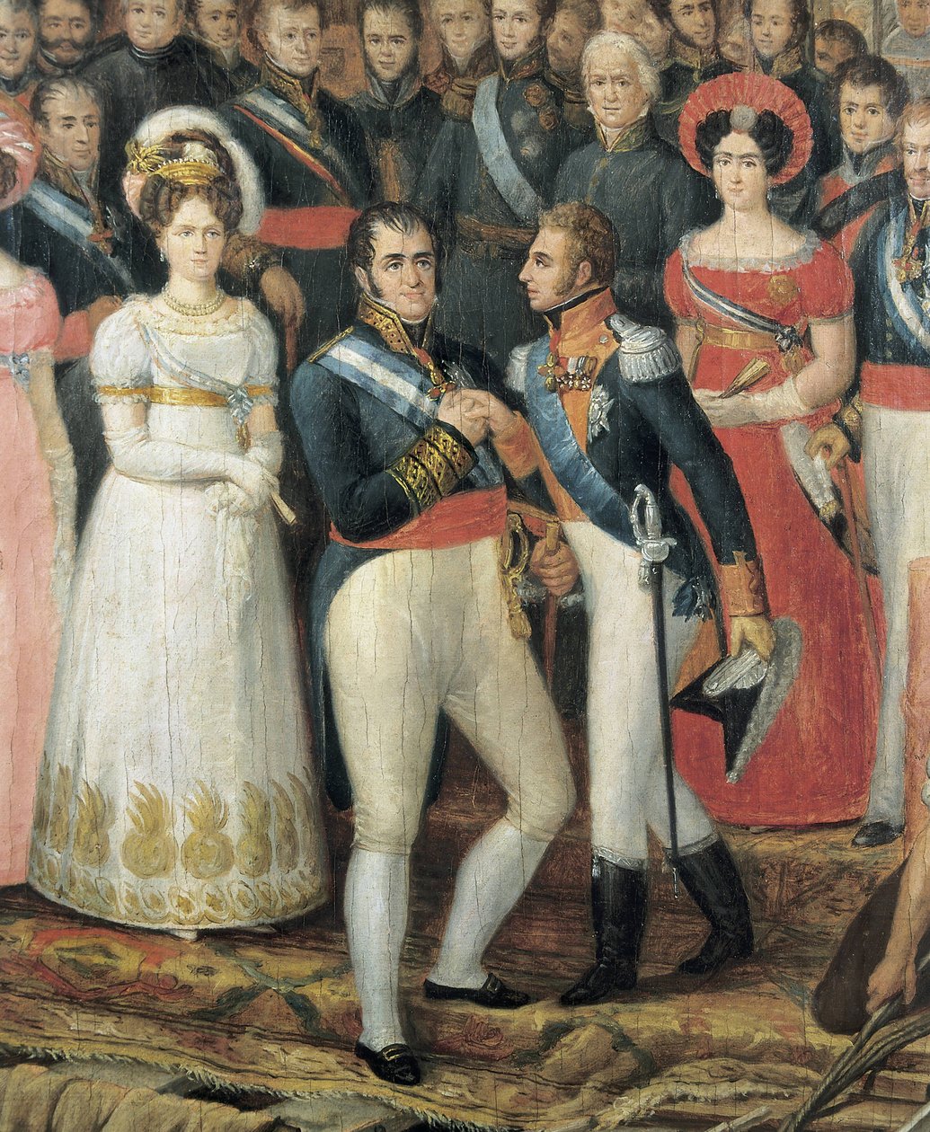 Ferdinand VII:n haukku Puerto de Santa Mariassa, vuonna 1823 (öljy kankaalle) tekijältä José Aparicio