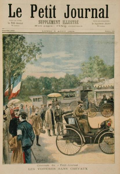 The Horseless Carriages, Le Petit Journalin etukansi, 6. elokuuta 1894 tekijältä Jose Belon