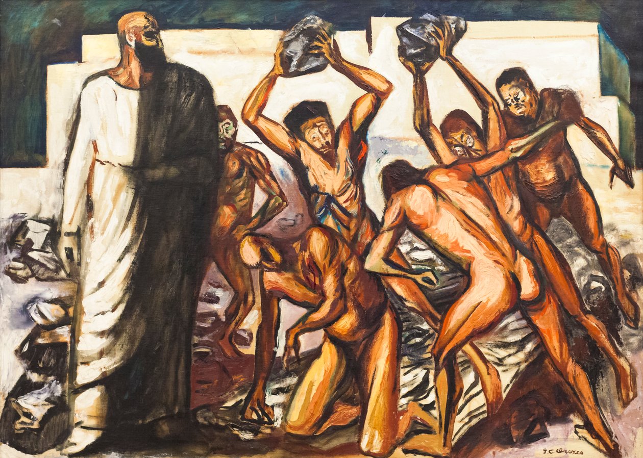 Pyhän Stefanoksen marttyyrikuolema tekijältä José Clemente Orozco