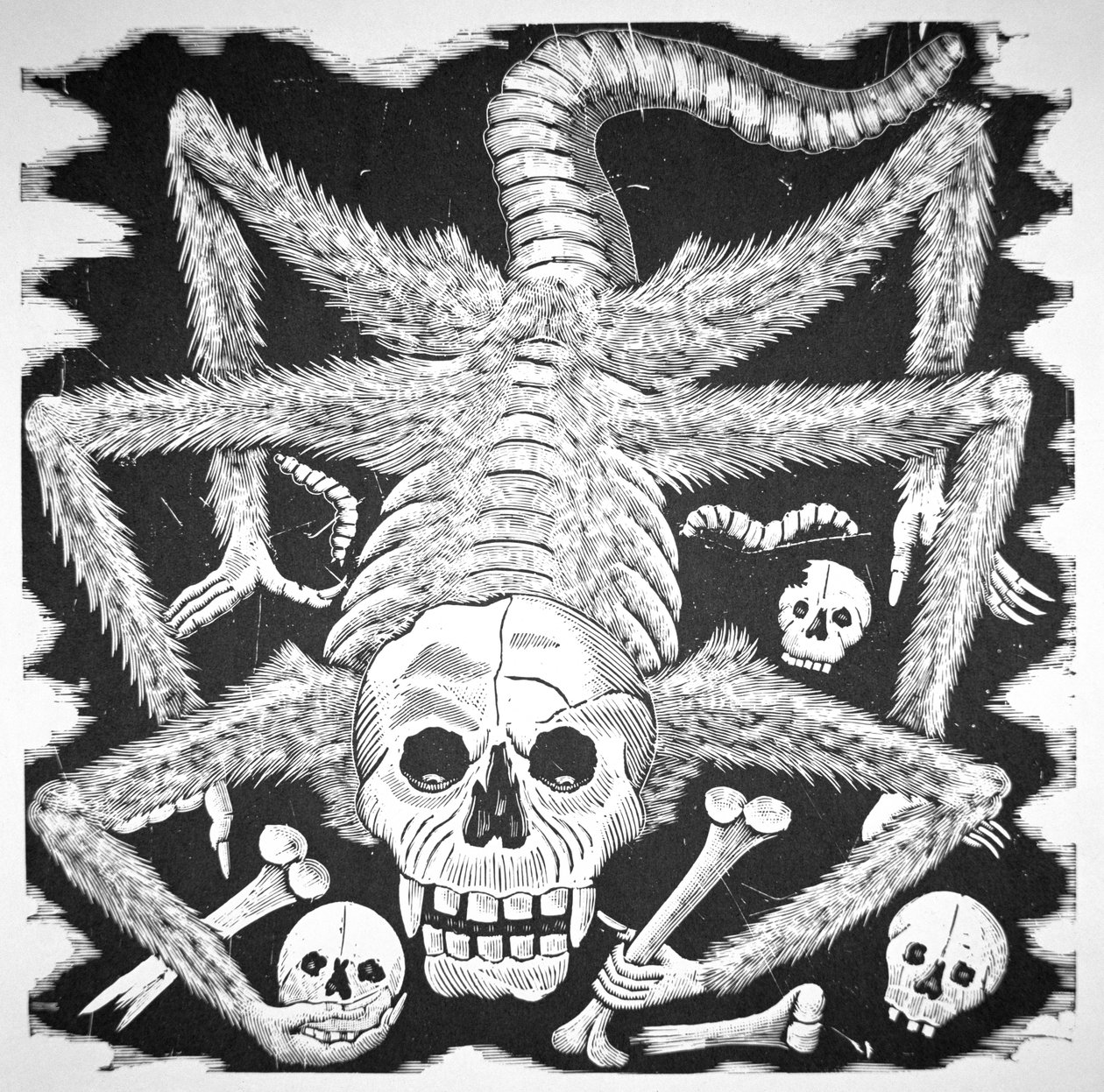 Calavera Huertista, n. 1910 (kaiverrus) tekijältä José Guadalupe Posada