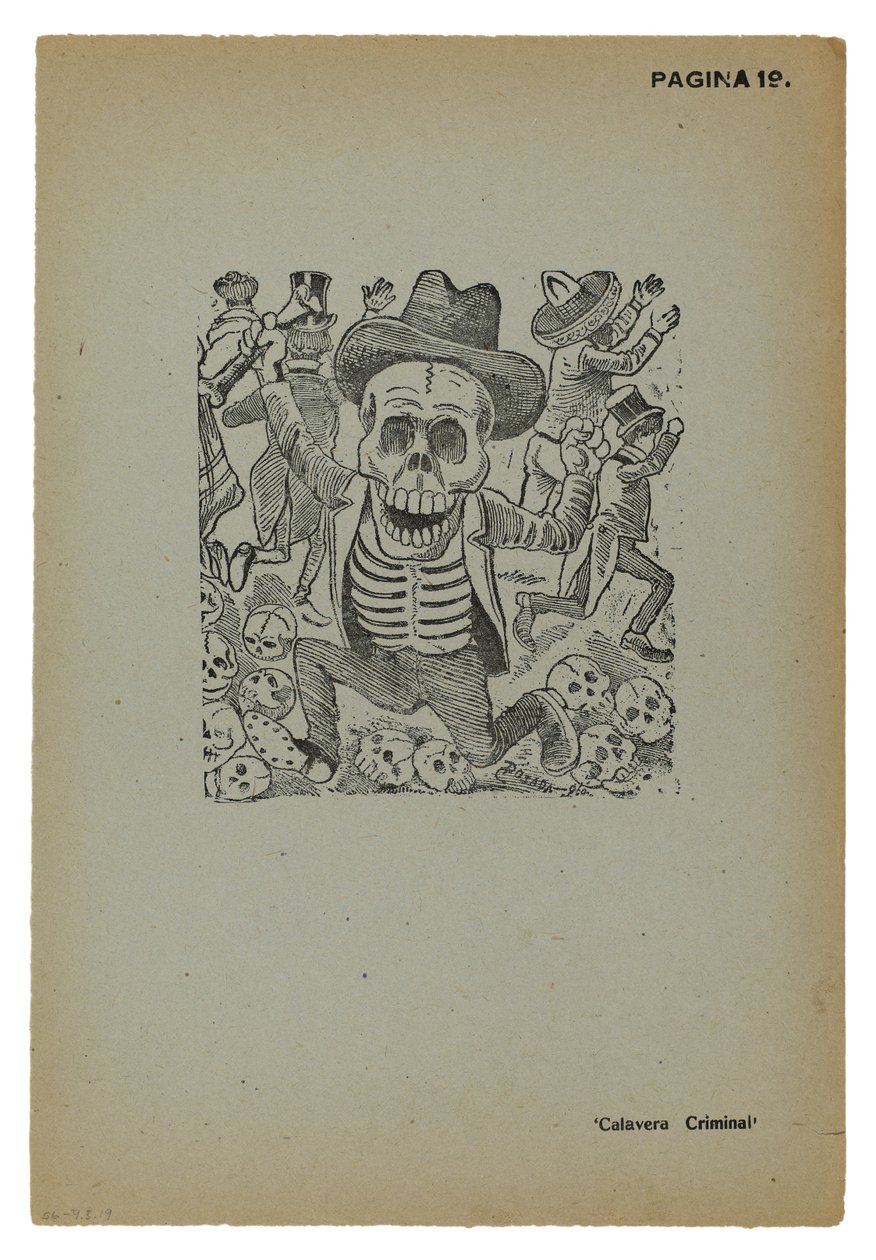 Calavera rikollinen tekijältä José Guadalupe Posada