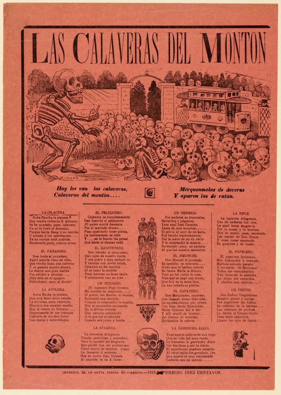 Calavera der Massen tekijältä José Guadalupe Posada