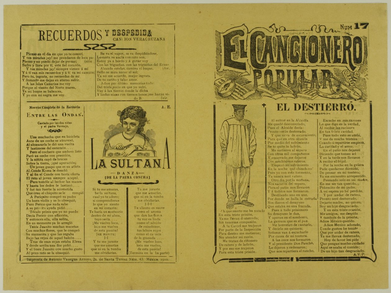 El cancionero popular, num. 17 tekijältä José Guadalupe Posada