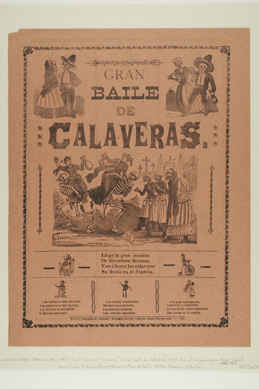 Großer Ball der Calaveras tekijältä José Guadalupe Posada