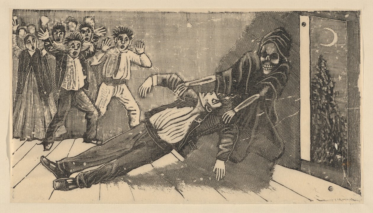 Don Juan Manuelin haamun ilmestyminen Pachita la Alfajoreralle tekijältä José Guadalupe Posada