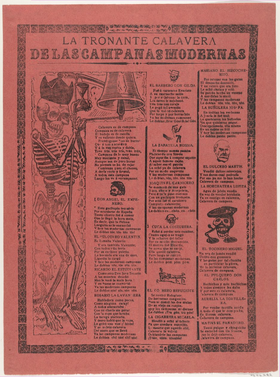 Das donnernde Skelett der modernen Glocken tekijältä José Guadalupe Posada
