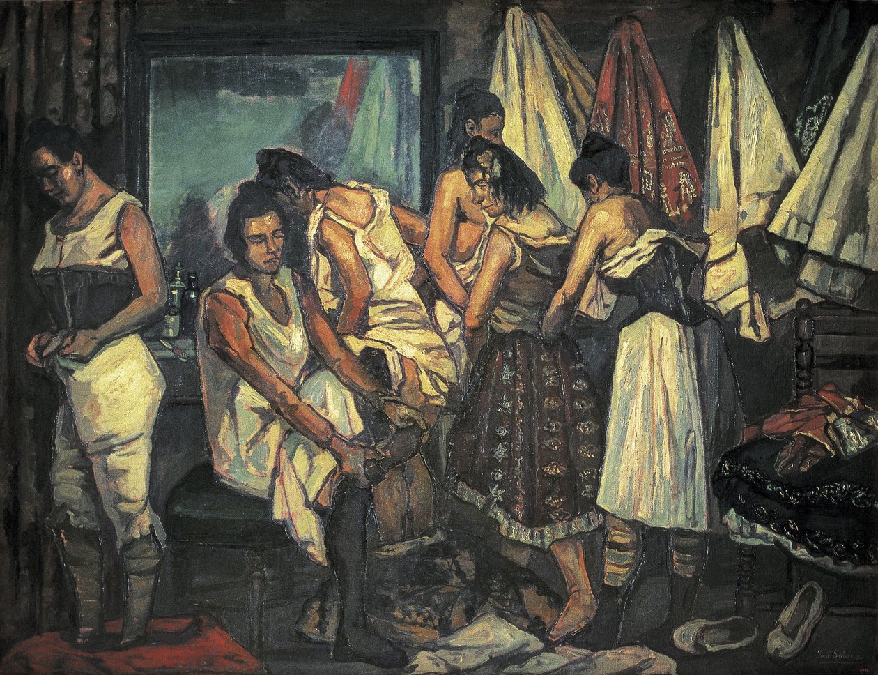 GUTIERREZ SOLANA, Jose (1886-1945). Fetele Corului. 1925 (ulei pe pânză) finlandez tekijältä Jose Gutierrez Solana