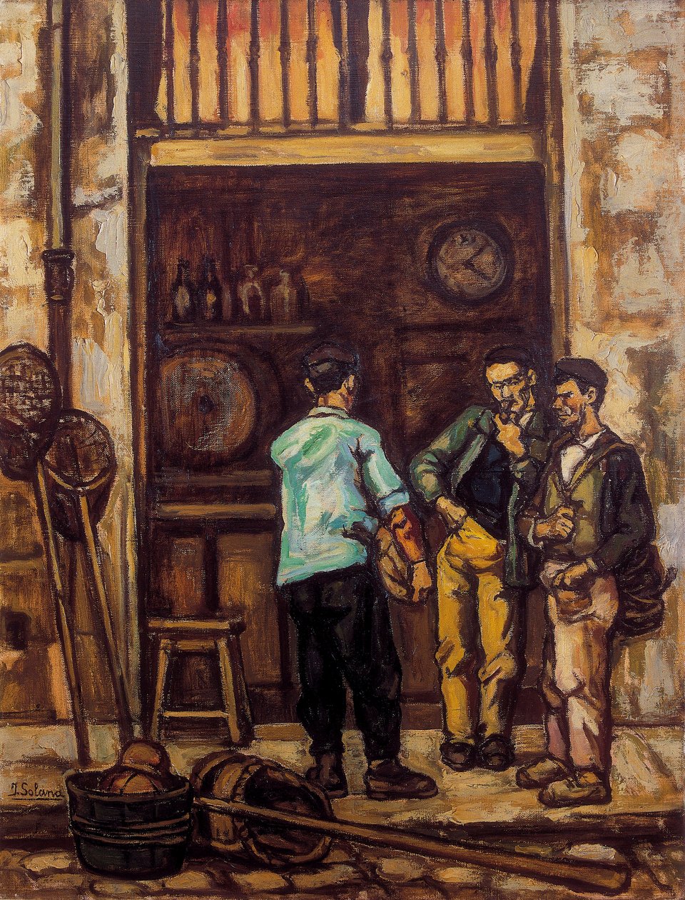 Santanderin taverna (Espanja) 1944-1945 (öljy kankaalle) tekijältä Jose Gutierrez Solana
