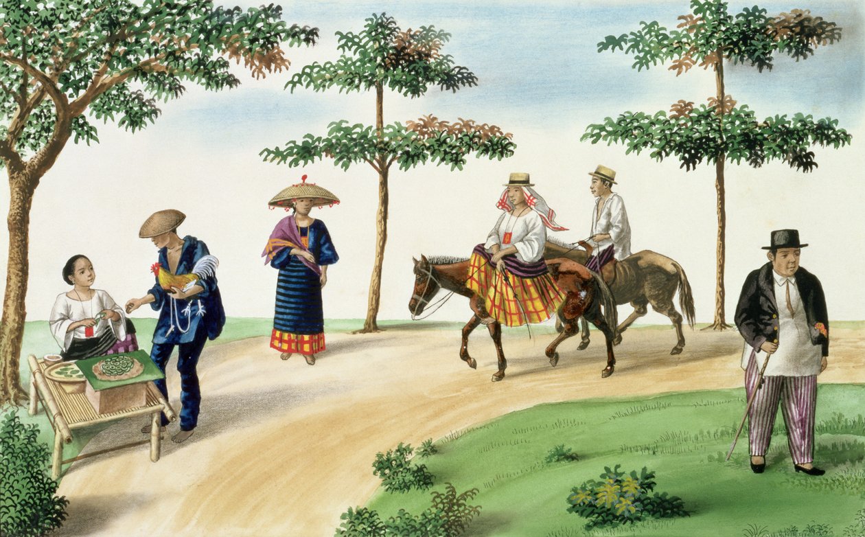 Katukuvaus elokuvasta "The Flebus Album of Views In and Around Manila", n. 1845 tekijältä Jose Honorato Lozano