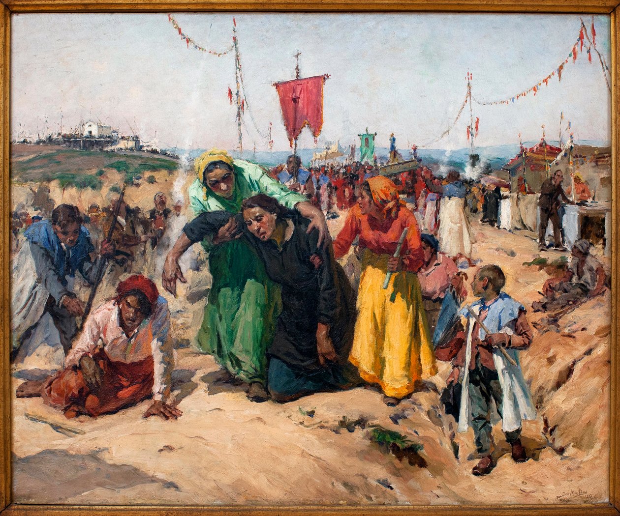 Lupaukset; Jose Malhoan (1855-1933) maalaus, öljy puulle tekijältä José Malhoa