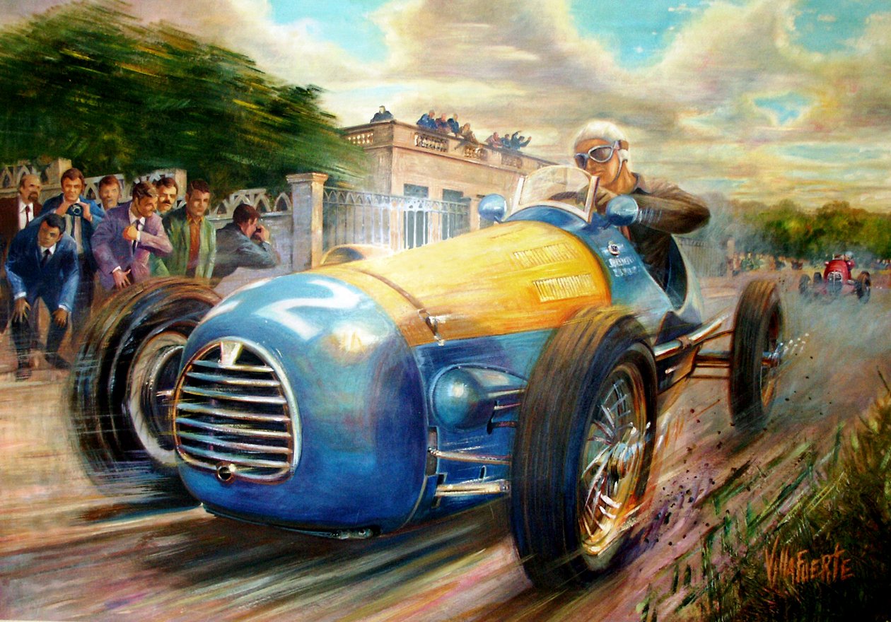 Juan Manuel Fangio Formula 1 -maailmanmestaruus tekijältä Jose Maria Villafuerte