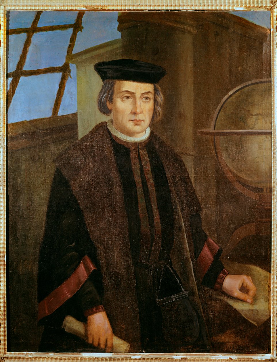 Kristoffer Kolumbuksen muotokuva (Christopher Columbus, Cristoforo Colombo tekijältä Jose Roldan
