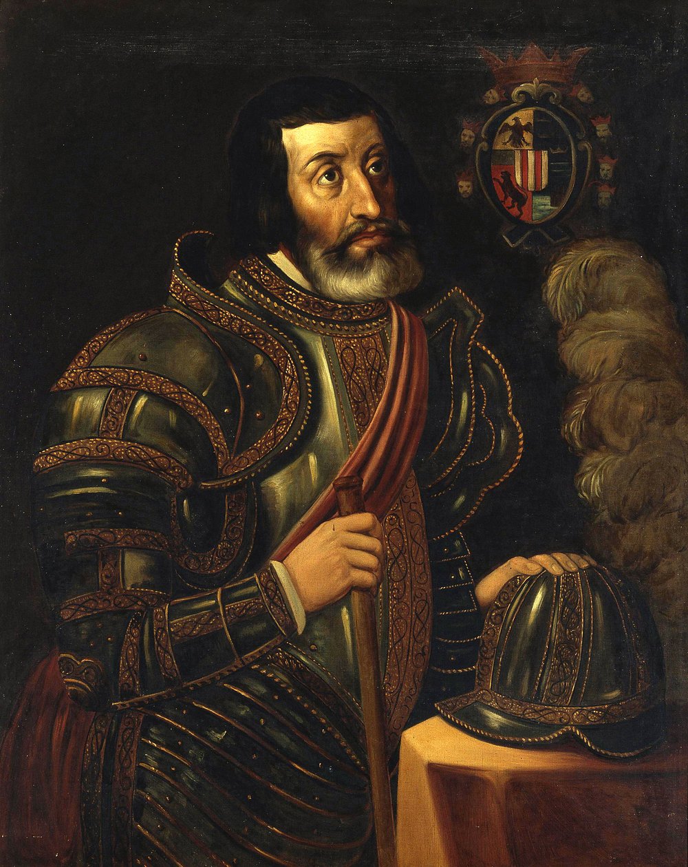 Fernand Cortesin muotokuva (Hernan Cortez tekijältä José Salomé Pina