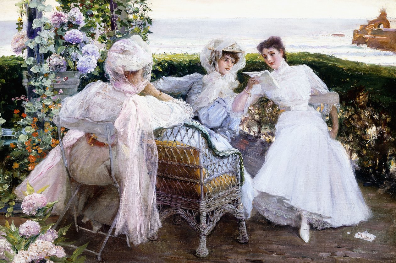 Kirje, n. 1903-1910 (öljy kankaalle) tekijältä Jose Villegas Cordero