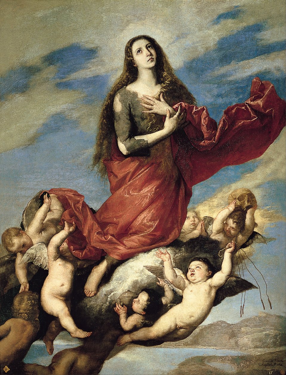 Maria Magdaleena Otettiin taivaaseen tekijältä Jose de Ribera