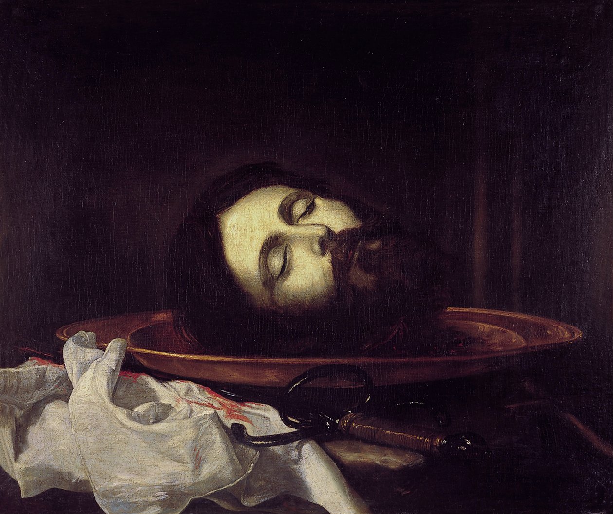 Pyhän Johannes Kastajan pää tekijältä Jusepe de Ribera