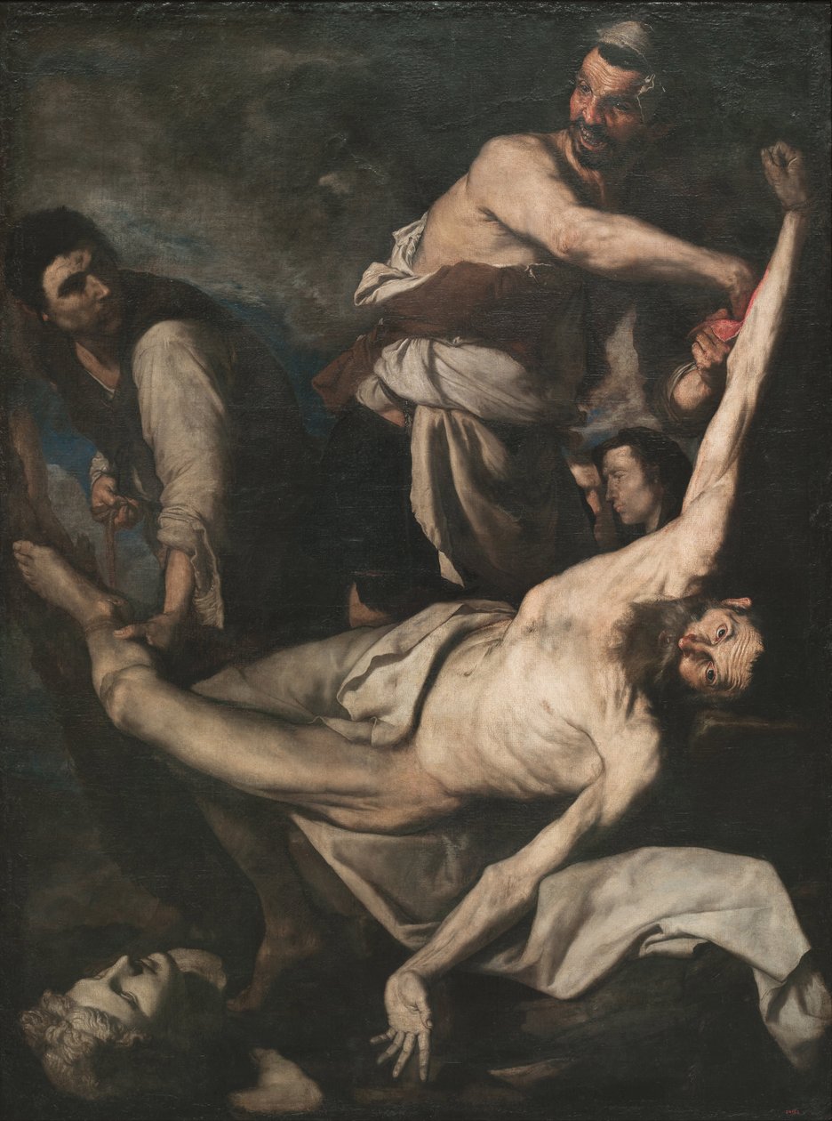 Pyhän Bartolomeuksen marttyyrikuolema tekijältä Jose de Ribera