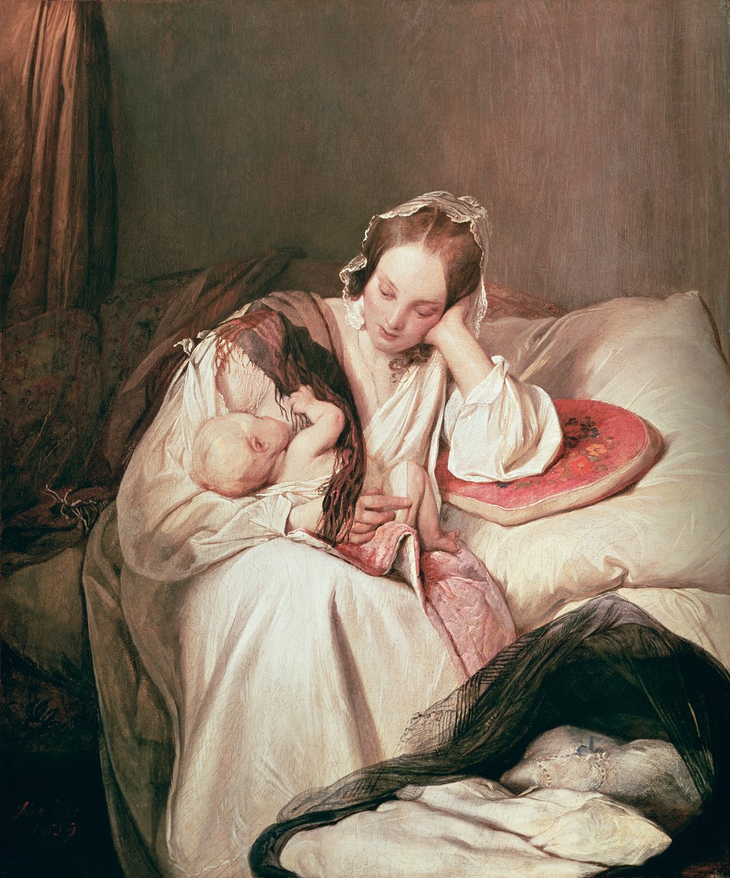 Äidin rakkaus, 1839 tekijältä Josef Danhauser