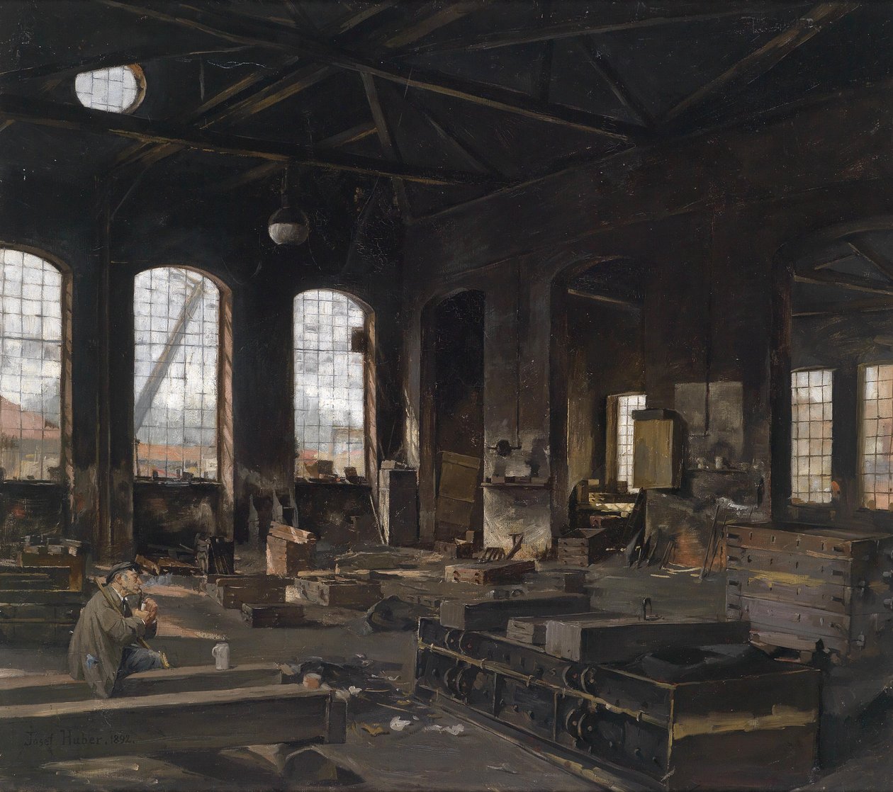 Mußestunde in der Werkstatt tekijältä Josef Huber