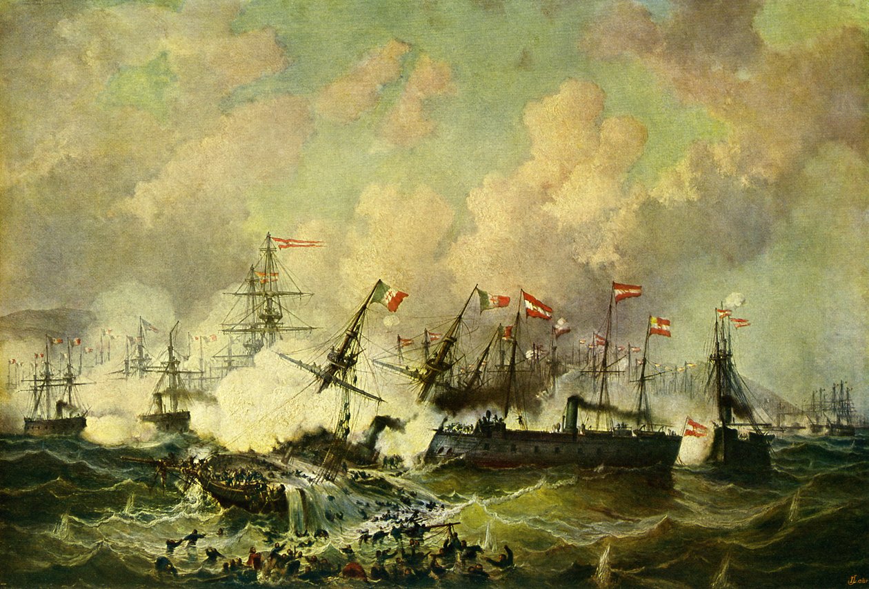 Meritaistelu Lisassa, 20. heinäkuuta 1866 tekijältä Josef Karl Berthold Puttner