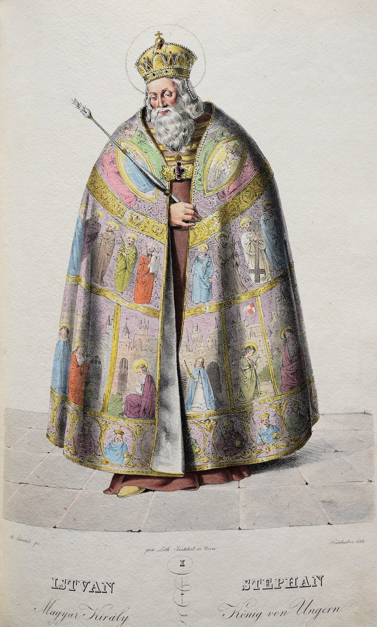 Stephan I. (969-1038), der Heilige, König von Ungarn tekijältä Josef Nikolaus Kriehuber