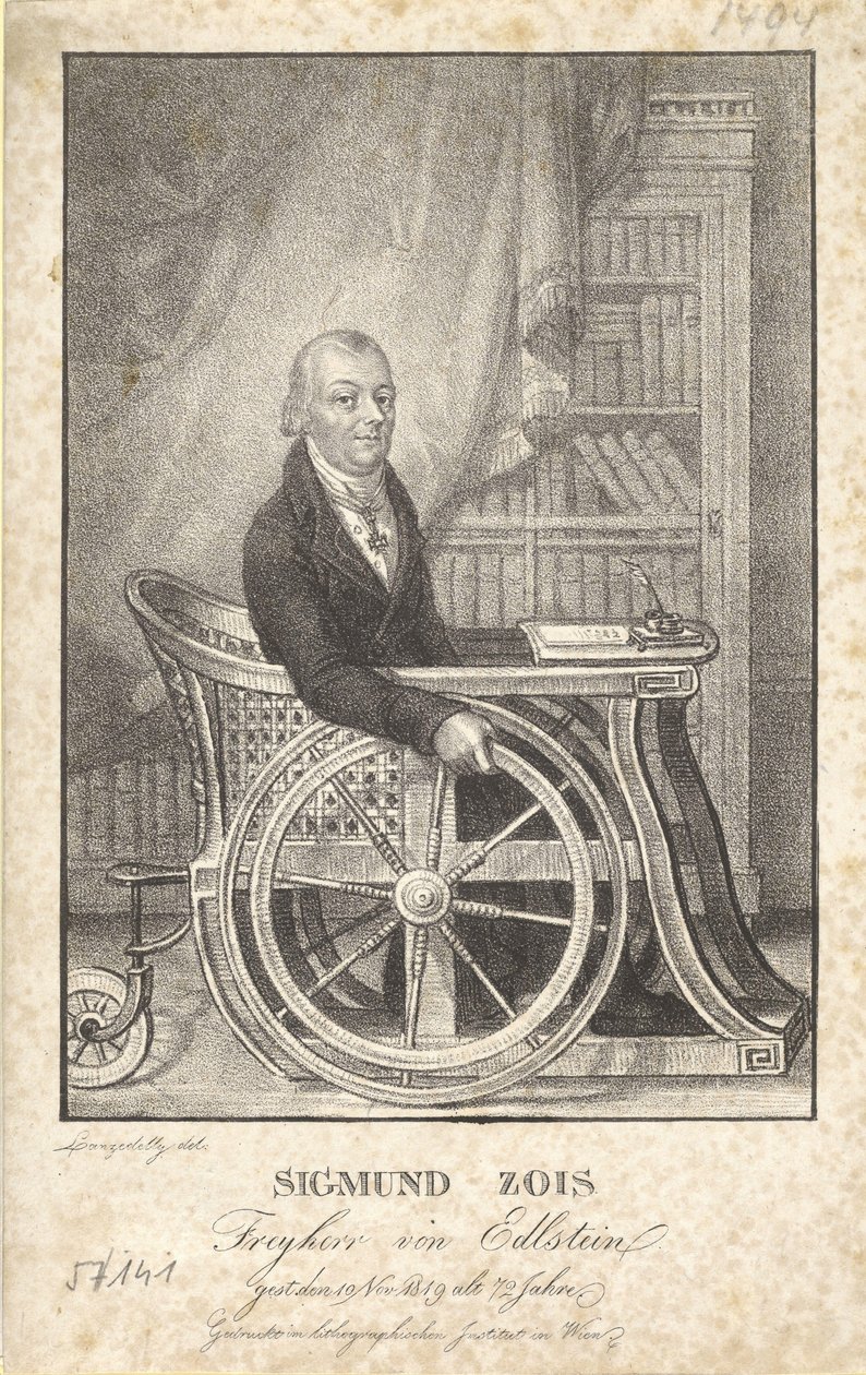 Portret Žige Zoisa tekijältä Josef Lanzedelly