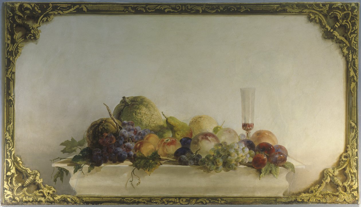 Asetelma, 1850-luku (seinämaalaus) tekijältä Josef Matj Navrátil
