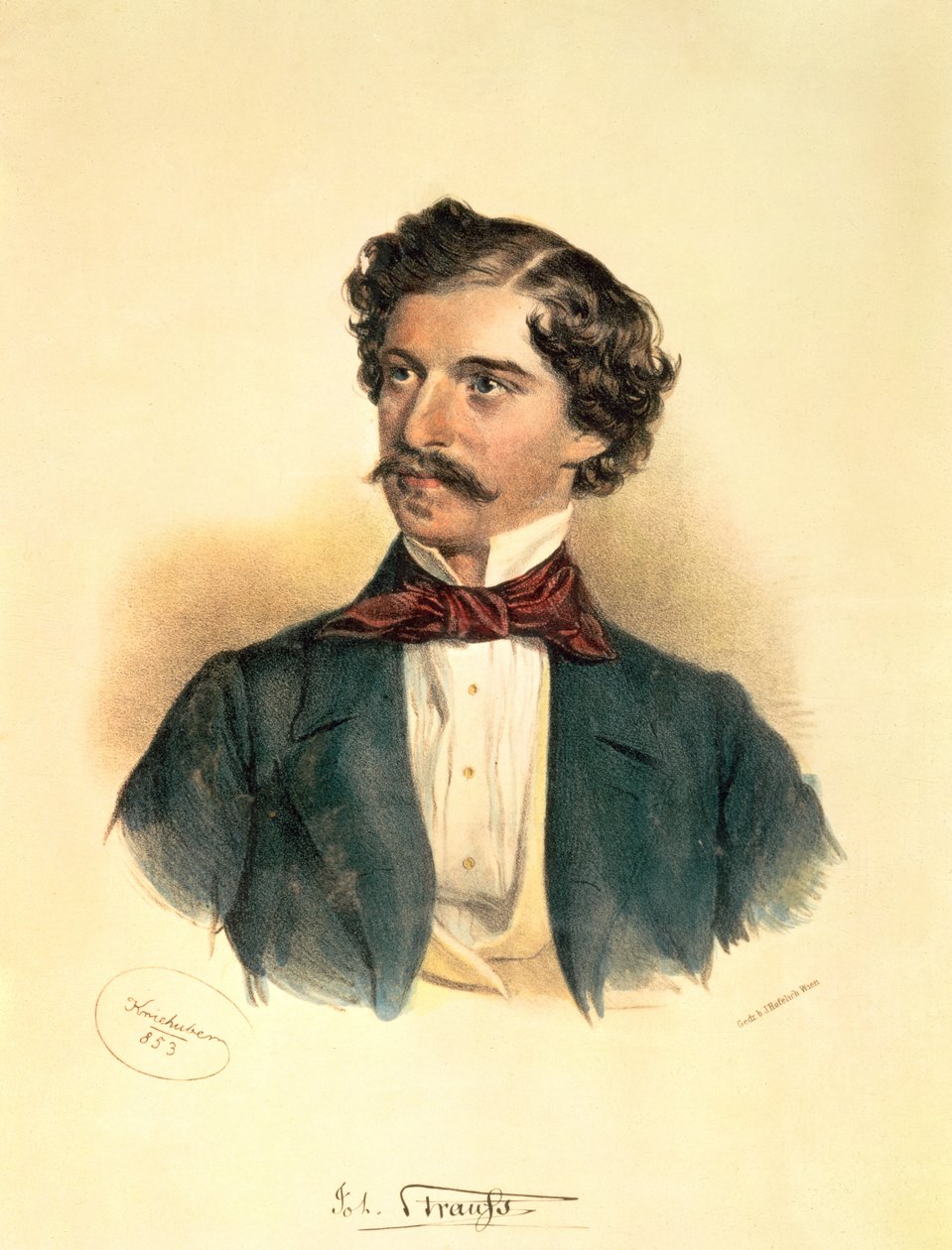 Johann Strauss vanhempi (1804-49) (piirustus pesulla) tekijältä Josef Nikolaus Kriehuber