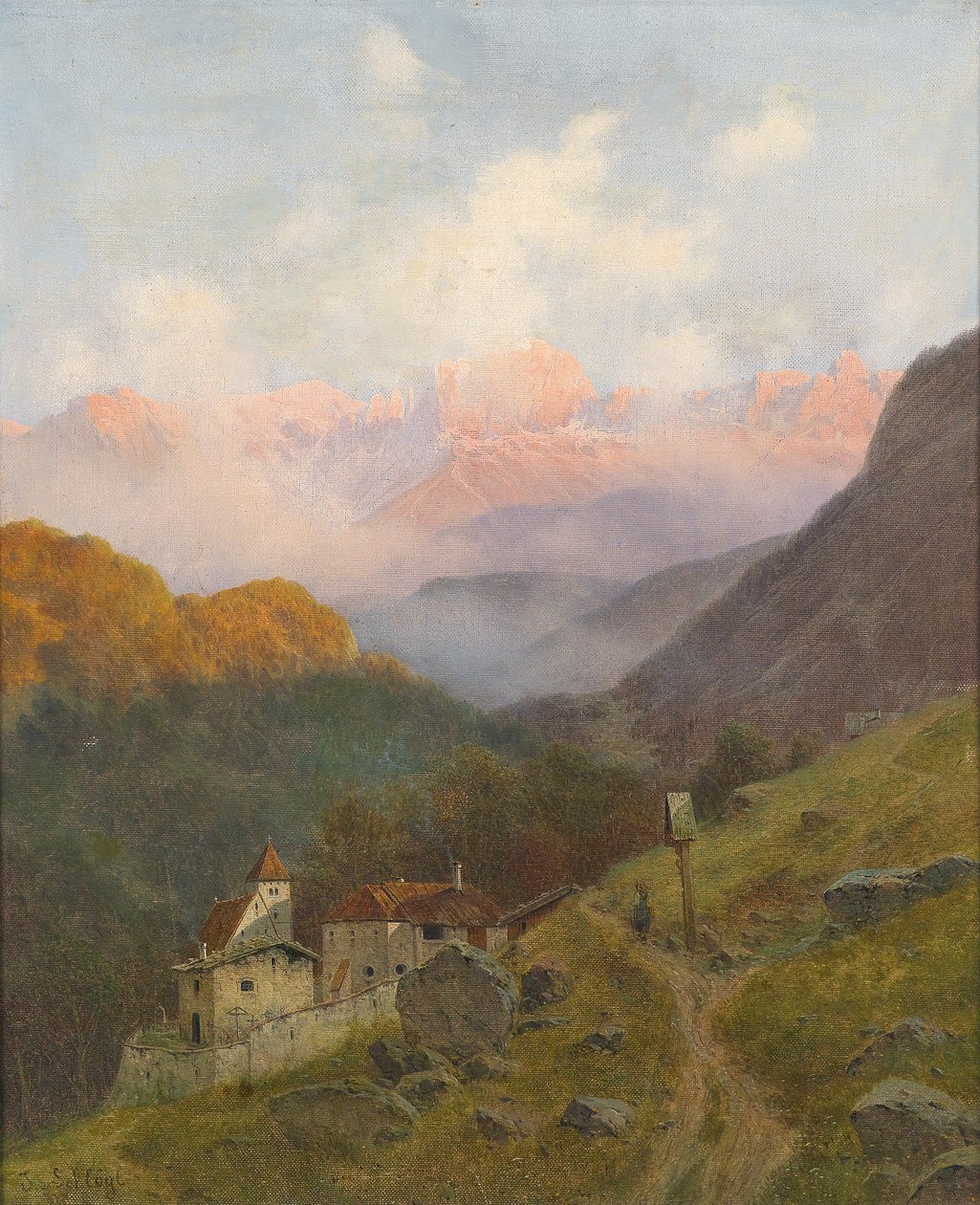 Blick auf den Rosengarten tekijältä Josef von Schlogl