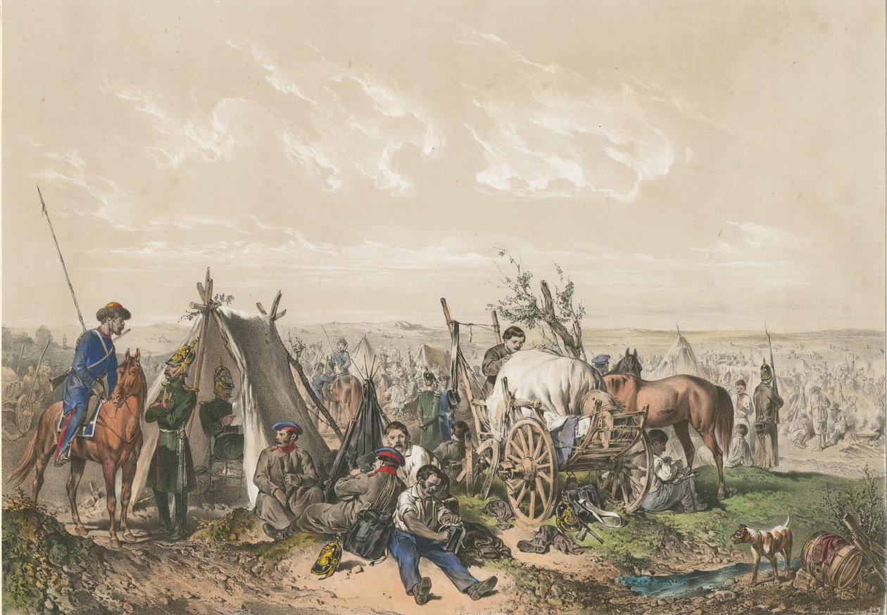 Kohtaus Unkarin vapaussodasta 1849, n. 1849 tekijältä Josef Anton Strassgschwandtner
