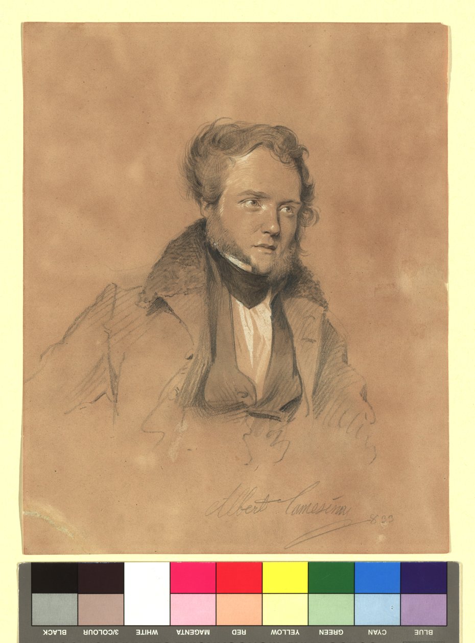 Albert von Camesina (1806-1881), graafikko, muinaistutkija tekijältä Josef Danhauser