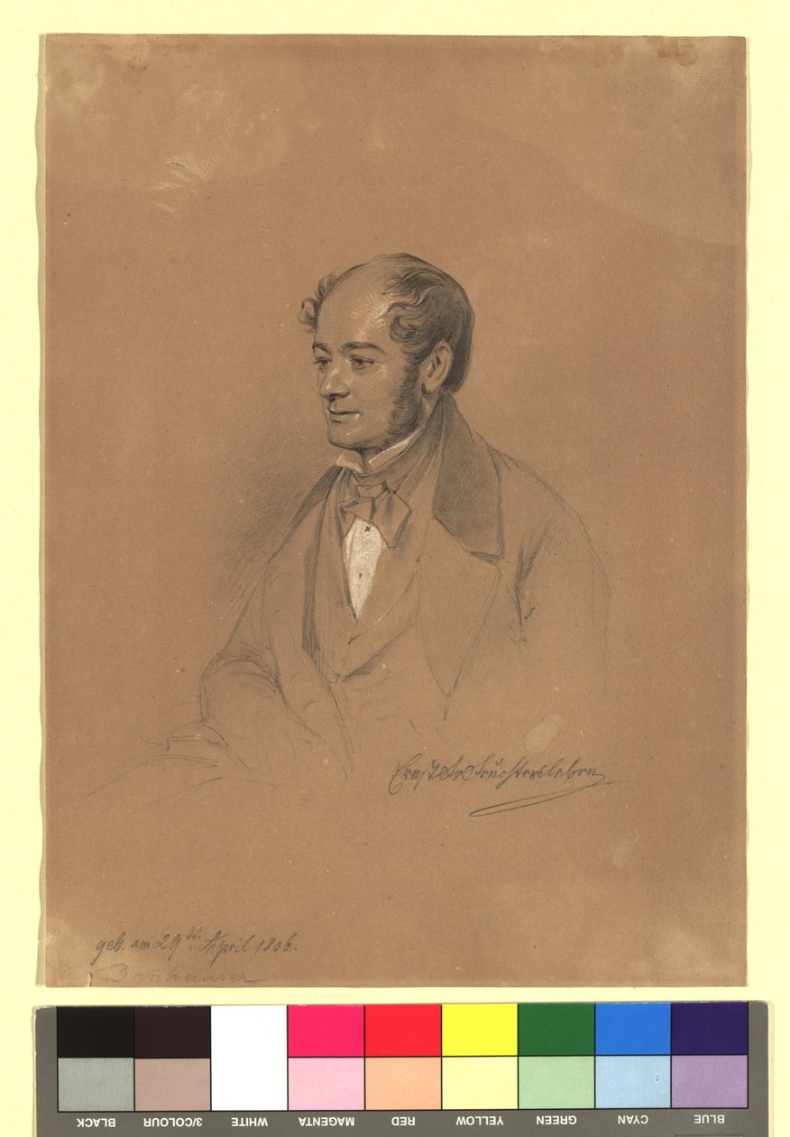 Ernst, vapaaherra von Feuchtersleben (1806-1849), lääkäri tekijältä Josef Danhauser