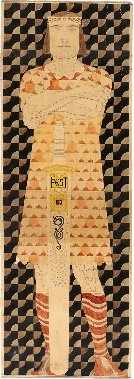 Friisisuunnittelu St. Louisin 1904 maailmannäyttelyyn, 1904. tekijältä Josef Engelhart