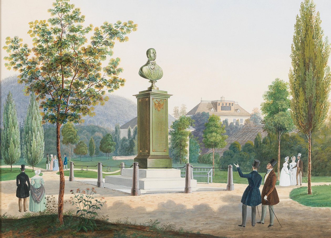 Arkkiherttua Rudolf, Olomoucin kardinaaliarkkipiispa muistomerkki Ischlissä. tekijältä Josef Hafner