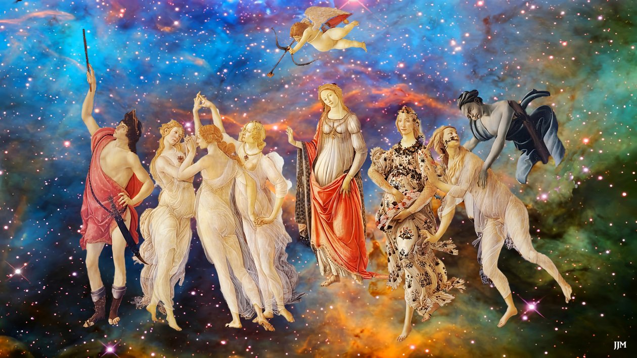 JJM-tuotanto: Botticelli-S_La Primavera+JWST tekijältä Josef Johann Michel