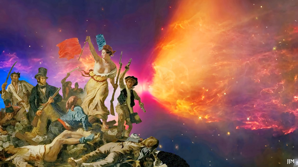 JJM-recreate: Delacroix-F_Liberty for the people+JWST tekijältä Josef Johann Michel