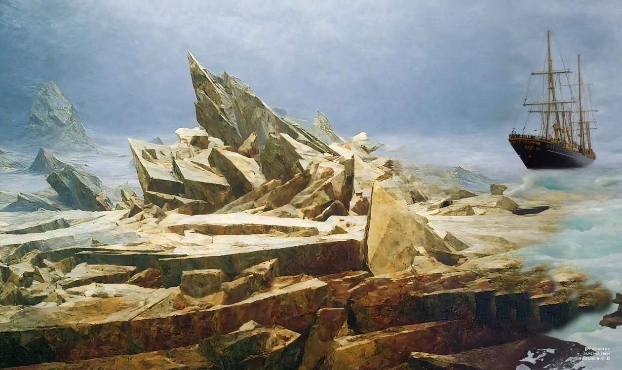 JJM luo uudelleen Friedrich-C-D: Jäämeren (ennen katastrofia) tekijältä Josef Johann Michel