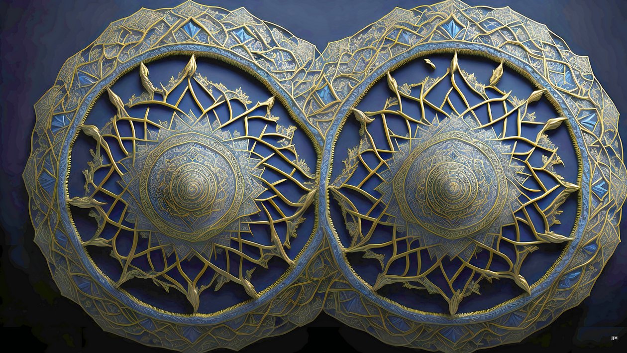 mandala: egyptiläiset elementit_01 tekijältä Josef Johann Michel