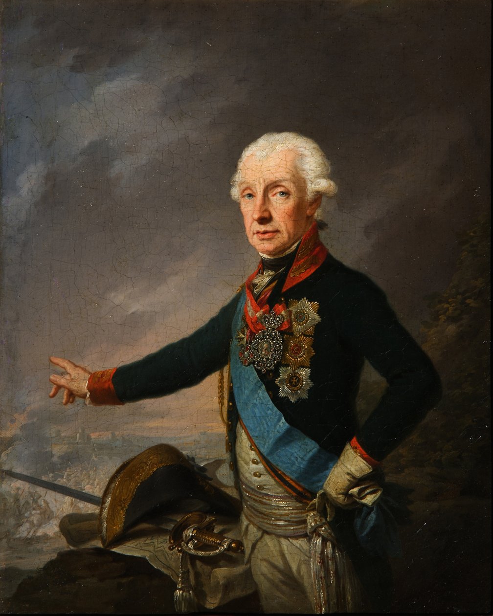 Kenraalkka Generalissimo Prinssi Aleksanteri Suvorovin muotokuva 1729–1800, 1799 tekijältä Josef Kreuzinger