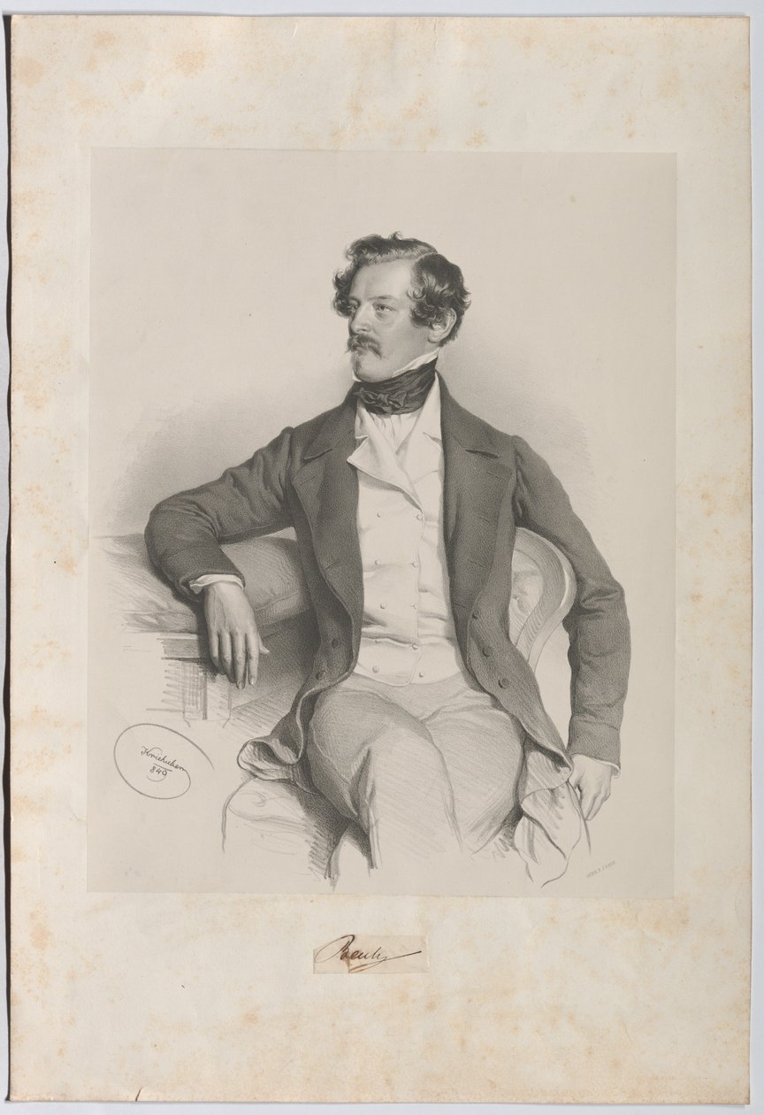 Alexander Freiherr von Bach (1813–1893), lakimies, poliitikko tekijältä Josef Kriehuber