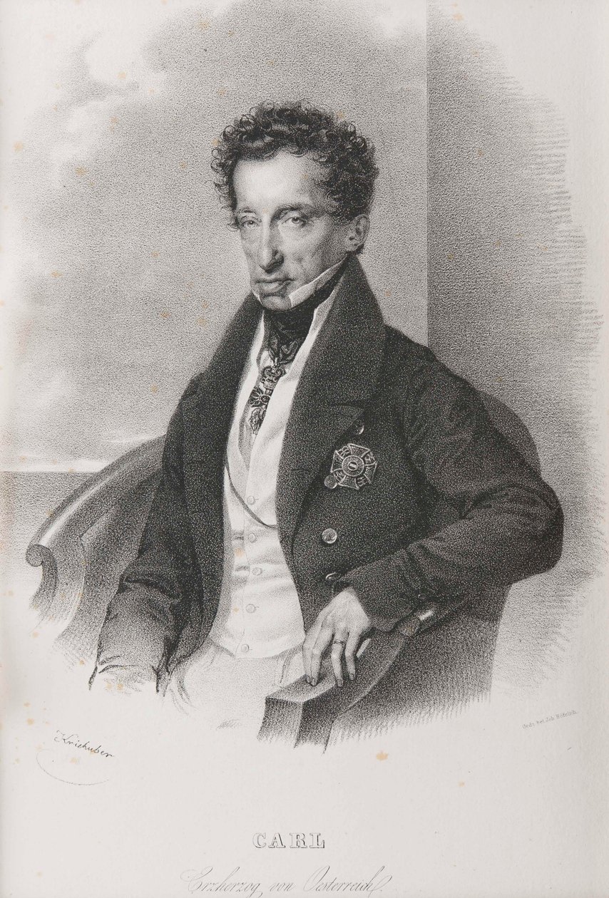 Itävallan arkkiherttua Kaarle 1771-1847, Teschenin herttua. tekijältä Josef Kriehuber