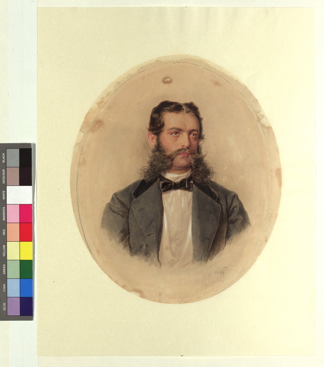 August Szabo (1836 - 1910), Volksgartenin kahvilanpitäjä tekijältä Josef Kriehuber