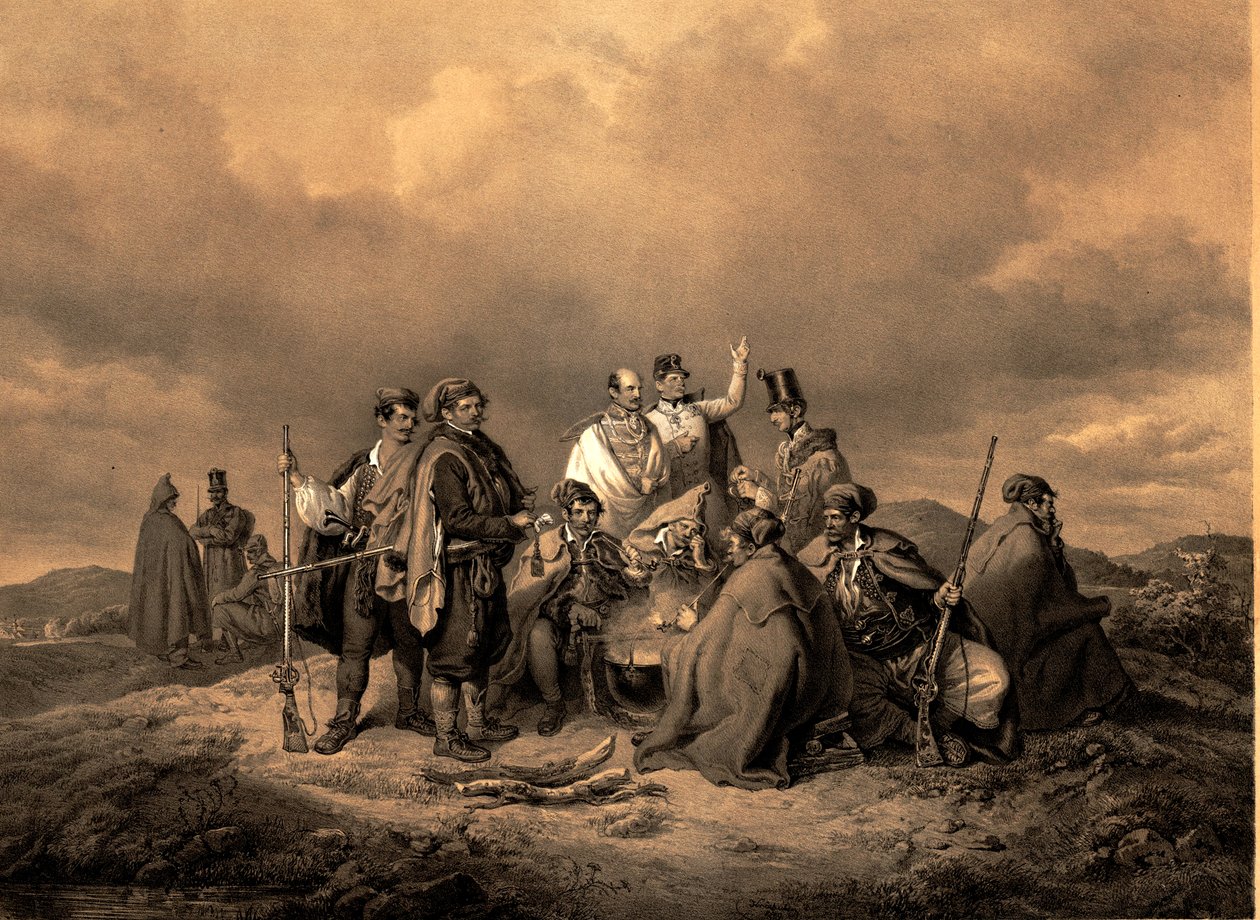 Bivouc Kriehuber Litho tekijältä Josef Kriehuber