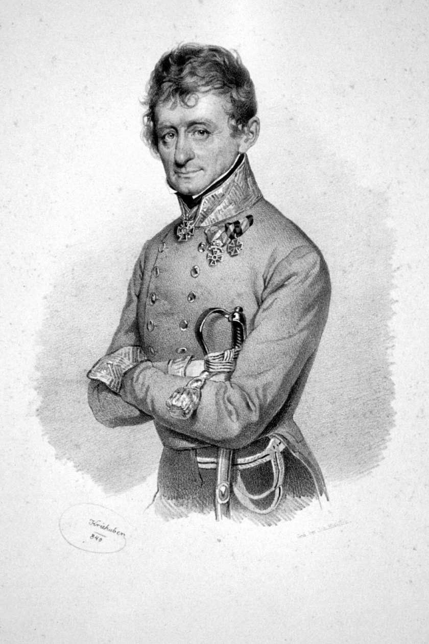 Franz Georg Dominik von Waldstätten Litho tekijältä Josef Kriehuber
