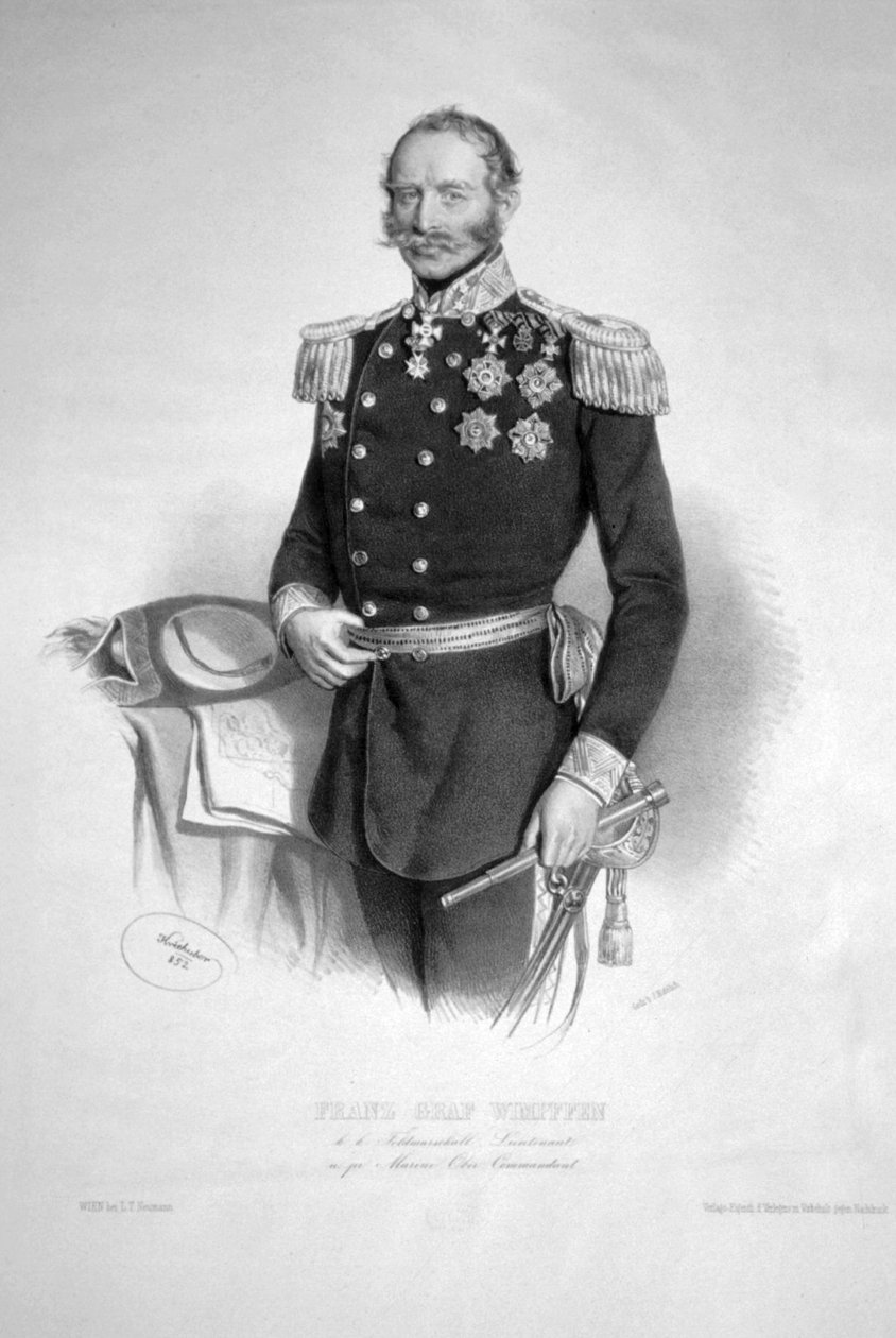 Franz kreivi Wimpffen 1852 litografia tekijältä Josef Kriehuber