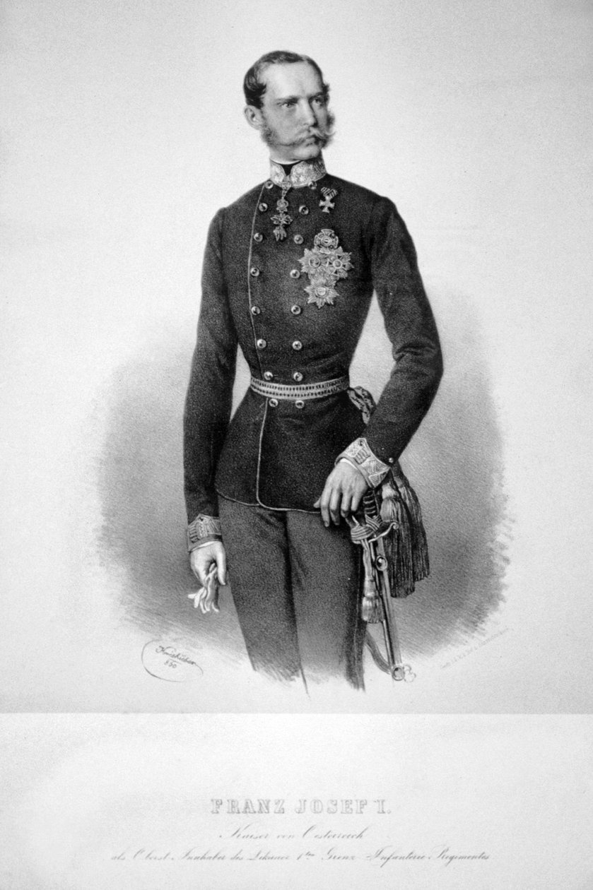 Franz Joseph I 1860 Litho 01 tekijältä Josef Kriehuber